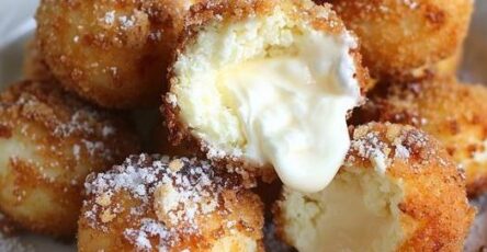 Crispy Fried Cheesecake Bites