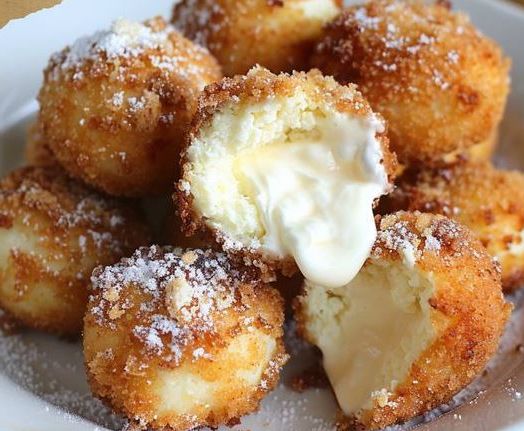 Crispy Fried Cheesecake Bites