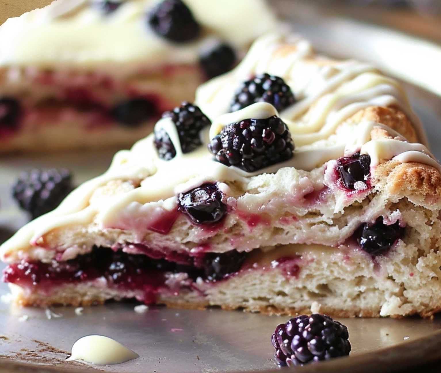 Blackberry Lavender White Chocolate Scones