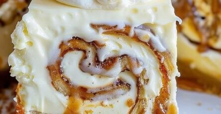 Cinnamon Roll Cheesecake with Cream Cheese Frosting