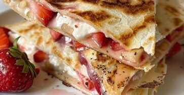 Strawberry Cheesecake Quesadillas