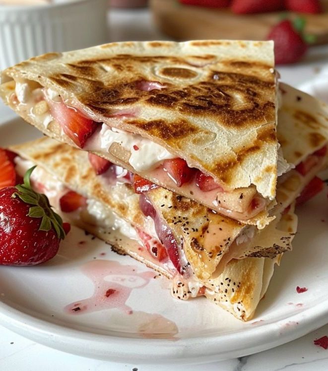 Strawberry Cheesecake Quesadillas