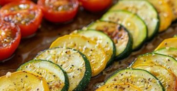 Roasted Garlic Parmesan Zucchini, Squash, and Tomatoes