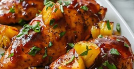 Baked Pineapple BBQ Chicken Breast