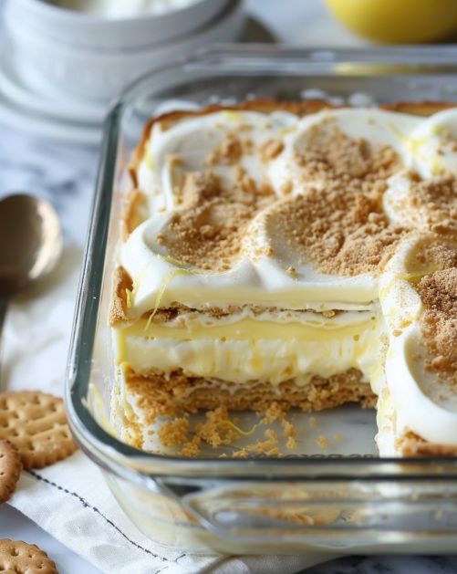 No-Bake Lemon Eclair Cake