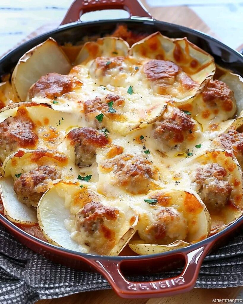 Layer Potatoes and Meatballs