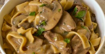 HOMEMADE BEEF STROGANOFF