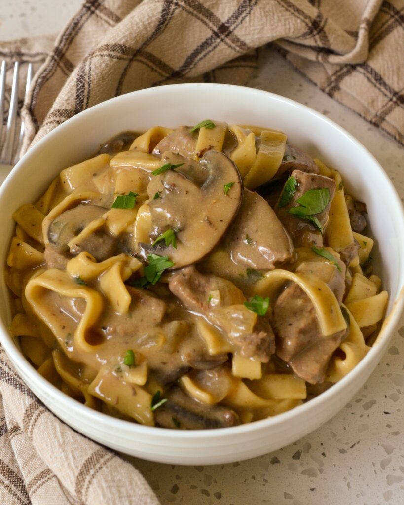 HOMEMADE BEEF STROGANOFF