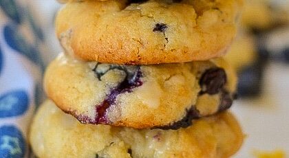 FRESH BLUEBERRY COOKIES WITH AN ORANGE GLAZE