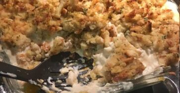 Rotisserie Chicken and Stuffing Casserole