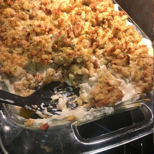 Rotisserie Chicken and Stuffing Casserole