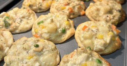 Mini Chicken Pot Pie Biscuits