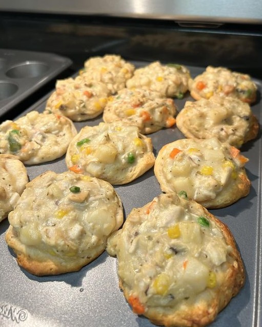 Mini Chicken Pot Pie Biscuits