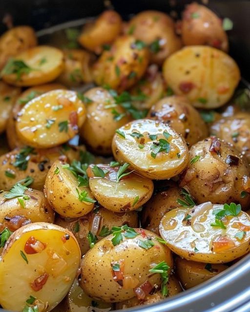 Italian Potatoes Cooked Slowly