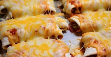 Baked Beef Chimichangas