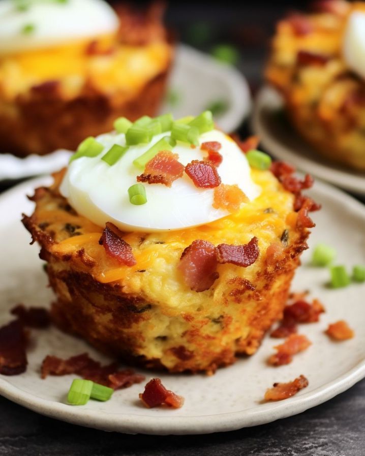 Loaded Bacon and Egg Hash Brown Muffins