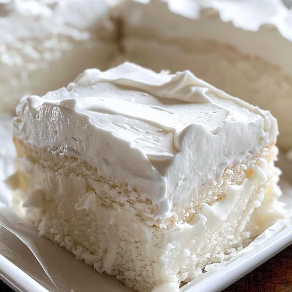 Heavenly White Snack Cake