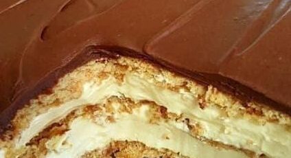 NO BAKE CHOCOLATE ECLAIR CAKE