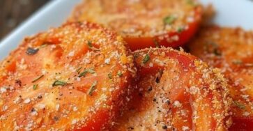 Fried red tomatoes