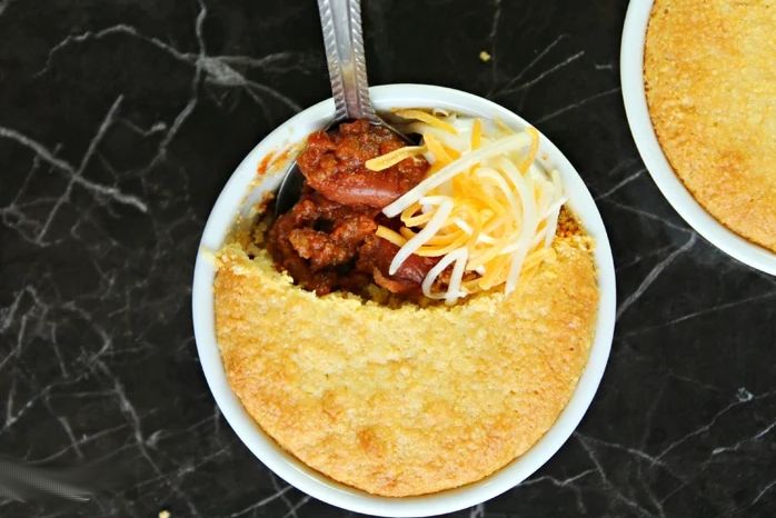 Chili Pot Pie with Cornbread Crust