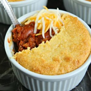 Chili Pot Pie with Cornbread Crust