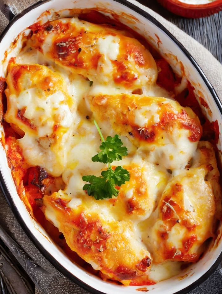 Cheesy Mozzarella Chicken Bake