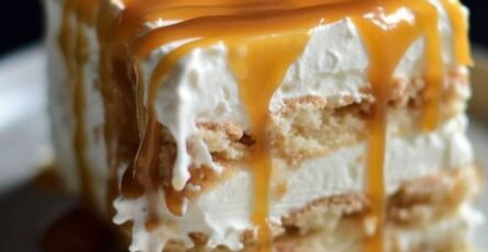 Ritz Cracker Salted Caramel Icebox Cake