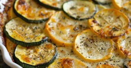 Zucchini and Yellow Squash Au Gratin