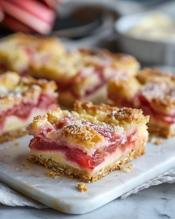 Rhubarb Custard Bars