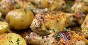 Sheet Pan Baked Chicken Legs & Potatoes