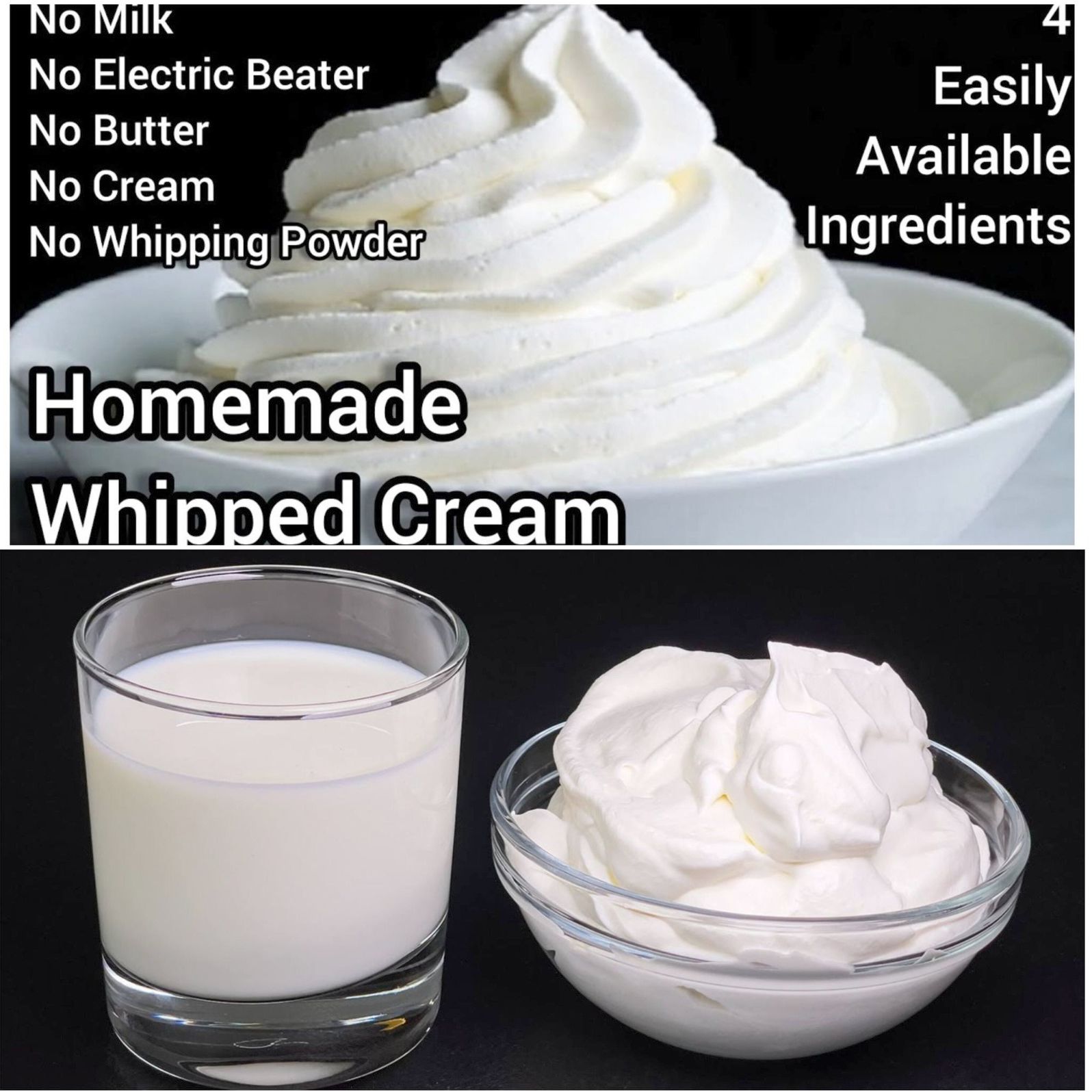 Homemade whipped cream