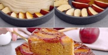 Down Apple Cake