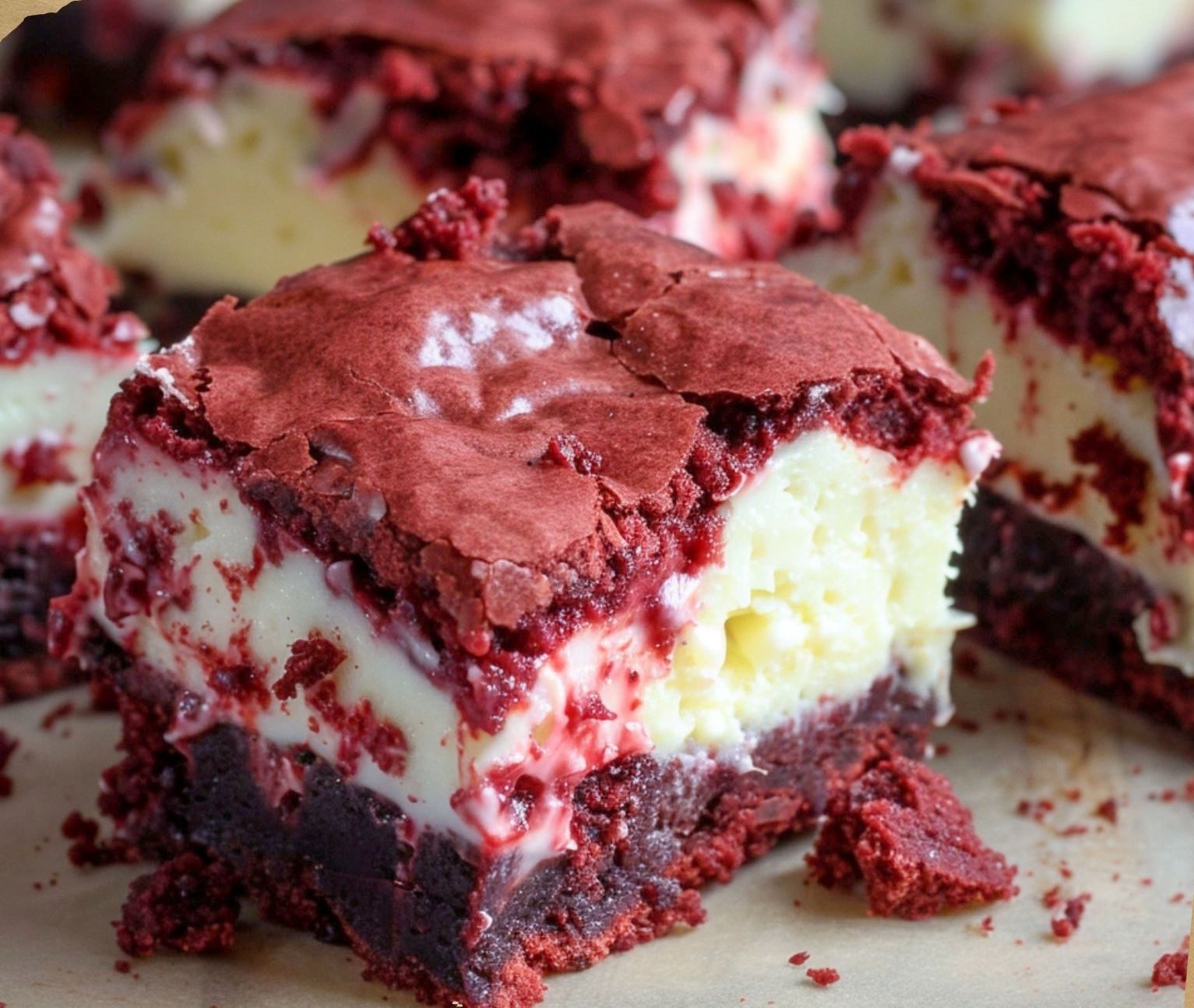 Red Velvet Cheesecake Brownies