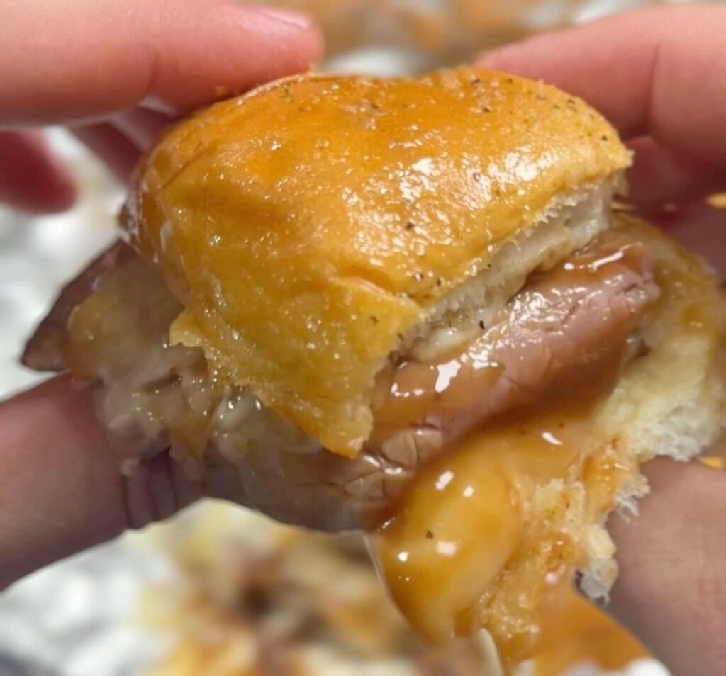 Cheesy Roast Beef Sliders