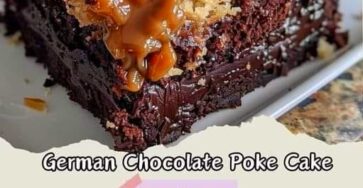 German Chocolate Poke Cake