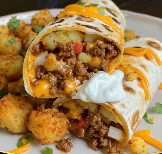 Cheesy Potato Burritos