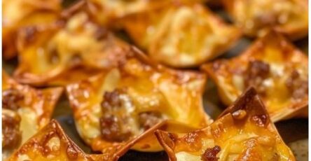 Sausage Wonton Cups