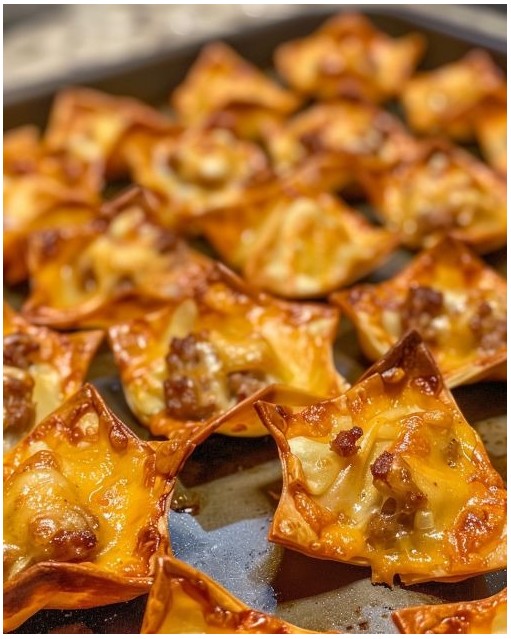 Sausage Wonton Cups