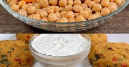 Chickpea Patties with Yogurt Dill Sauce