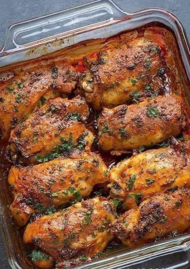 Baked Honey Garlic Chicken Thighs