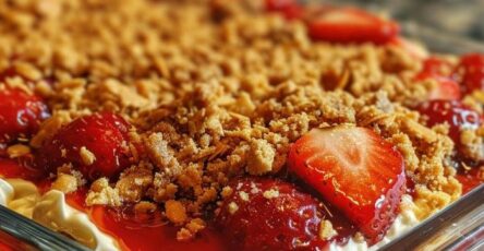 Strawberry Crunch Layered Dessert