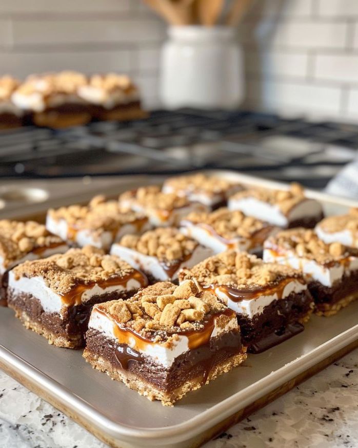 Decadent S'mores Brownie Bars