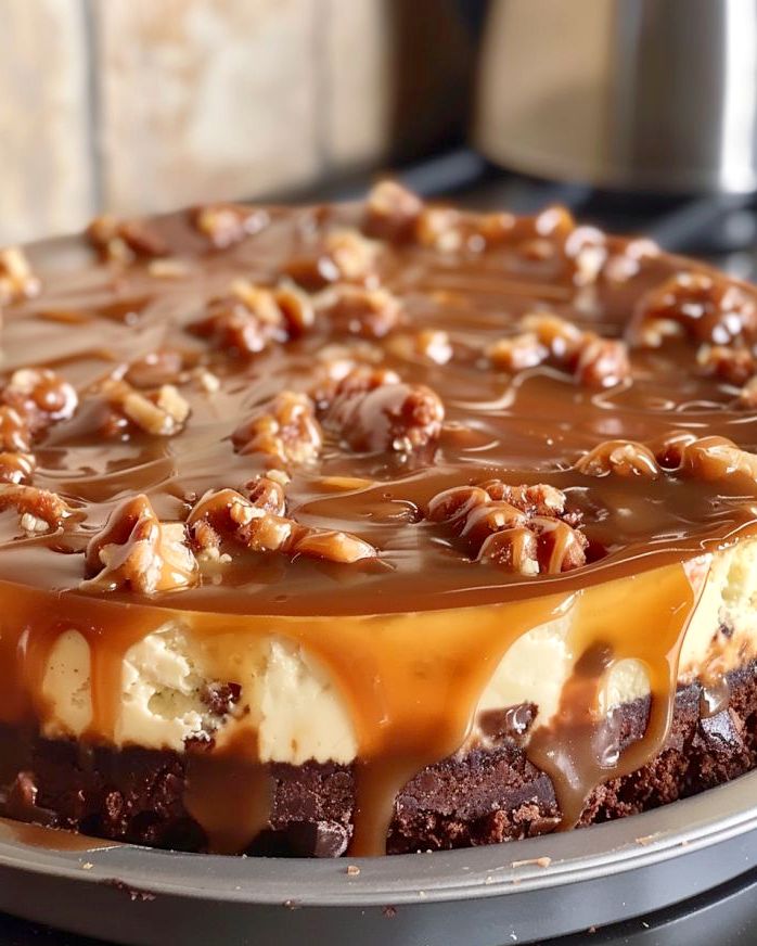 Indulgent Pecan Caramel Cheesecake