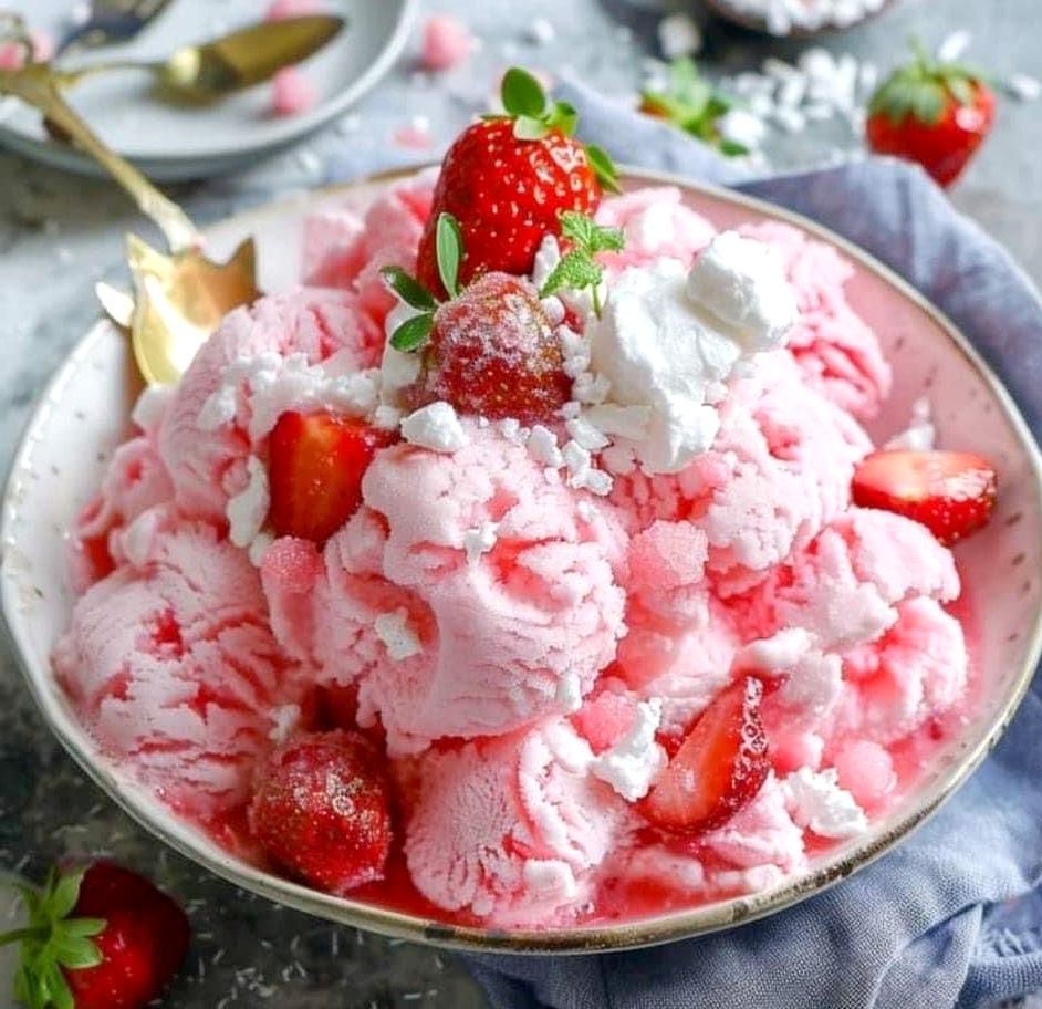 Delightful Strawberry Ice Cream