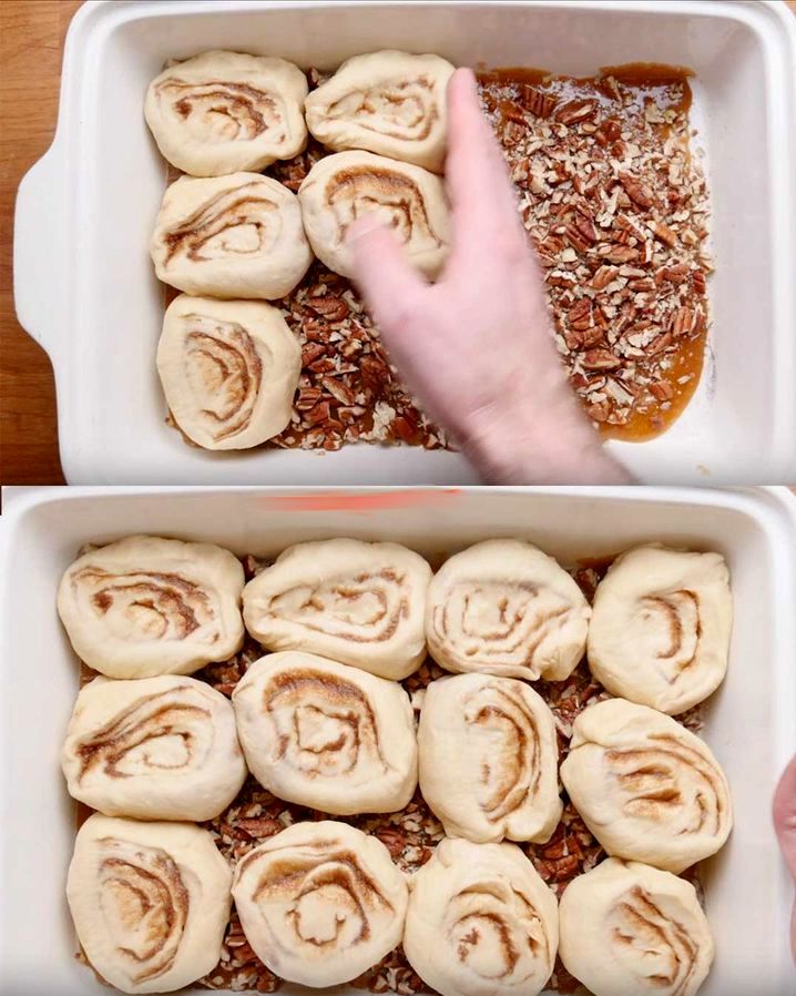 Gooey Pecan Caramel Cinnamon Rolls