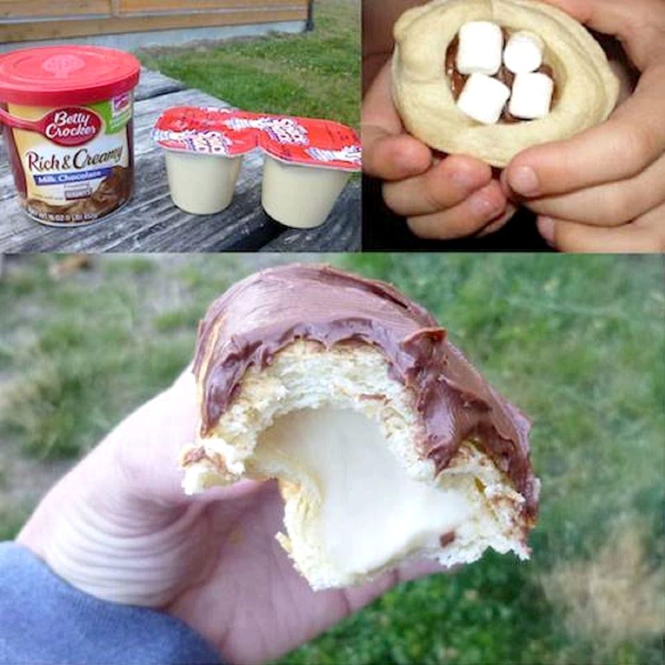 Cream-Filled Campfire Donuts Recipe