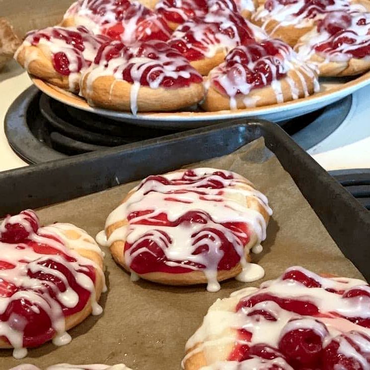 Delicious Cherry Danish Pastries