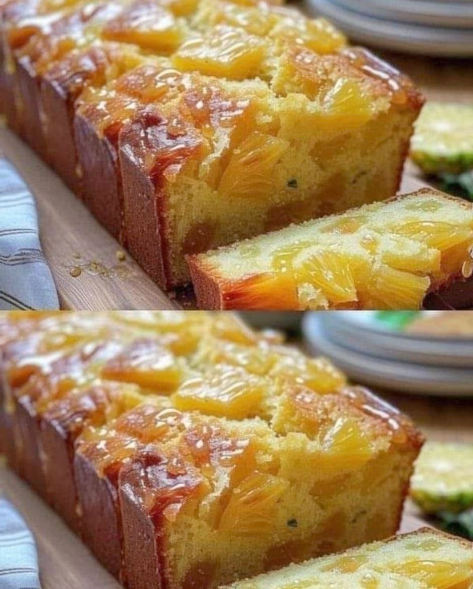 Pineapple Upside-Down Loaf Cake