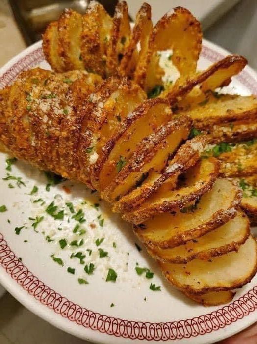 Parmesan Crusted Spiral Potatoes Recipe