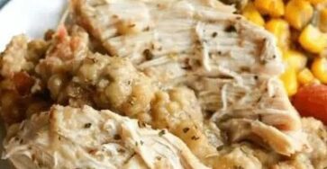 Slow Cooker Chicken and Stuffing